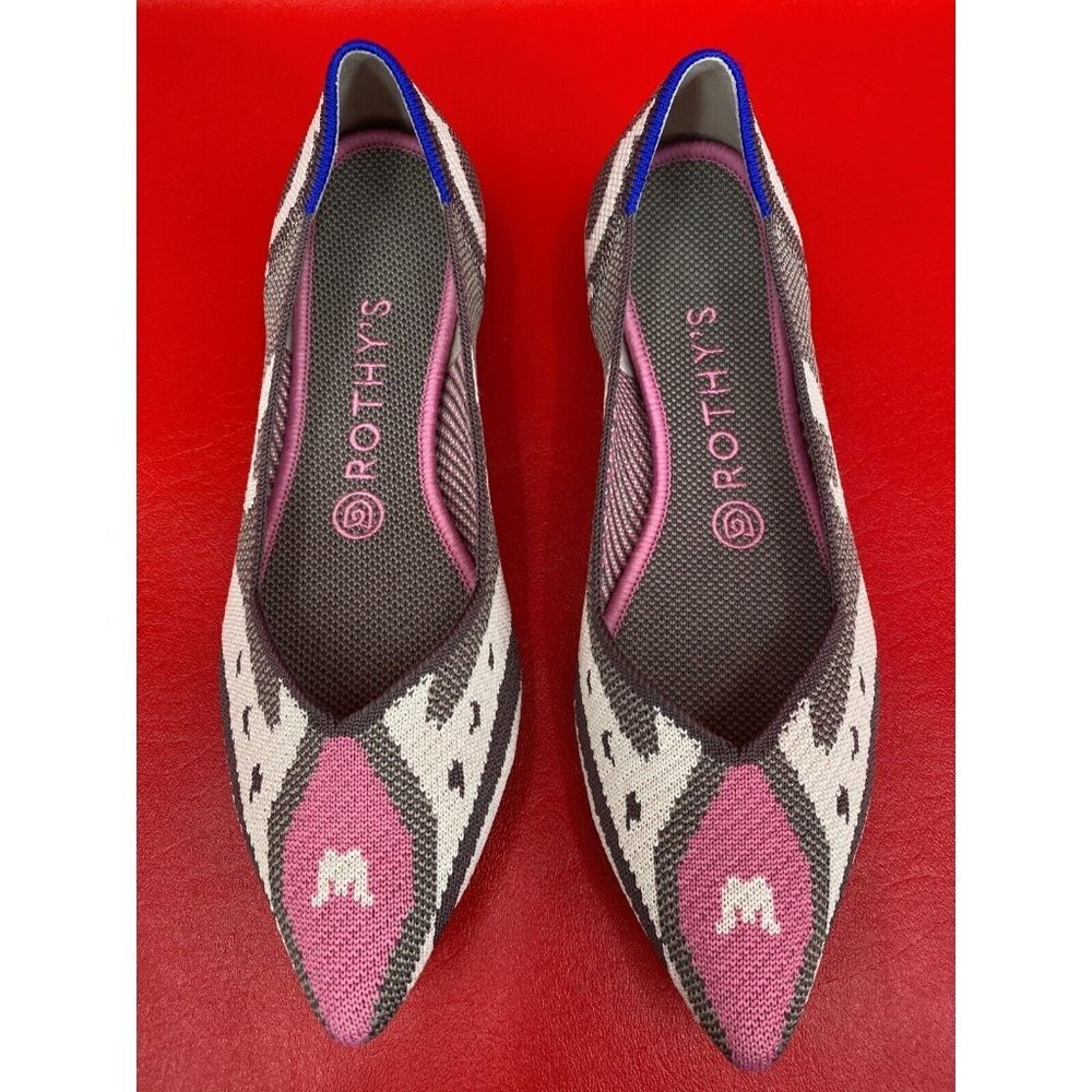 Rothy's Rare Moroccan Rose Limited Edition The Point Flats Shoes Sz 8